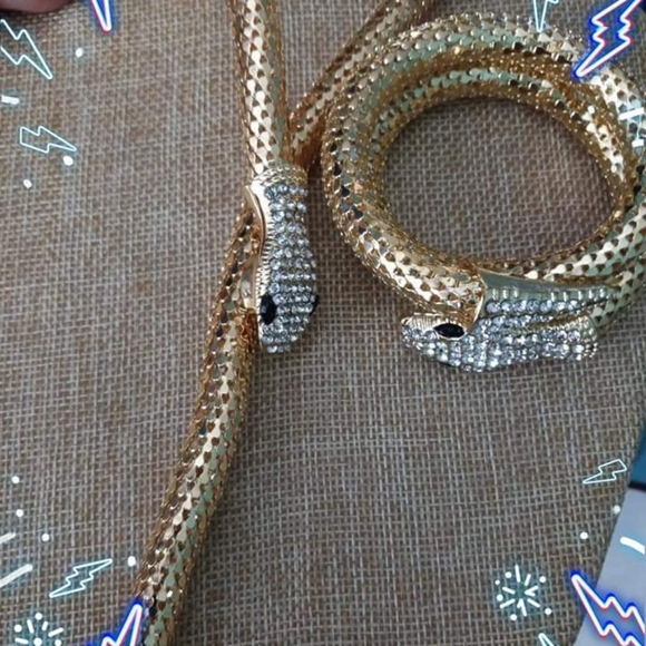 Cadena y pulsera de serpiente - Picture 1 of 1